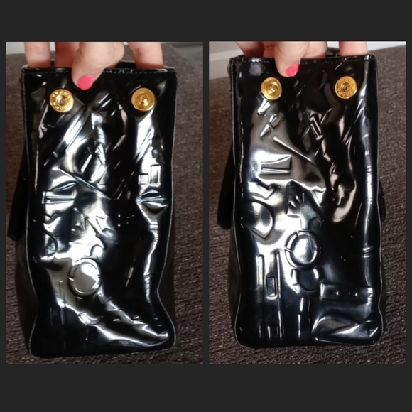 🖤VTG/RARE Prada🖤 - Limited Edition "Impreinte" Art Deco Spazzolato Large Tote - Picture 4 of 15